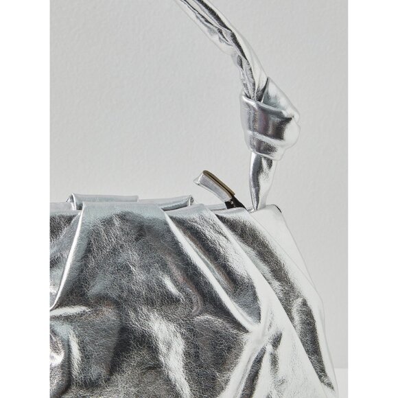 NWT: FREE PEOPLE Viva La Vegan Clutch / Silver - Picture 5 of 10